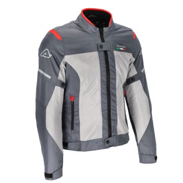 Acerbis ON ROAD RUBY Grey Red Summer Women's Motorcycle Jacket