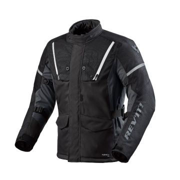 Rev'it Horizon 3 H2O motorcycle touring jacket Black White