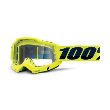 100% Accuri 2 otg yellow cross goggle clear lens