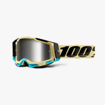 100% RACECRAFT 2 AIRBLAST cross goggles Silver mirror lens