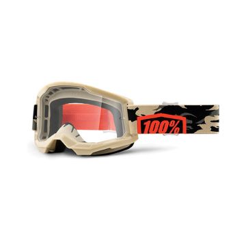 100% Strata 2 kombat cross goggle clear lens