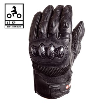 Guanti moto pelle racing Befast RAPTOR CE certificati Nero