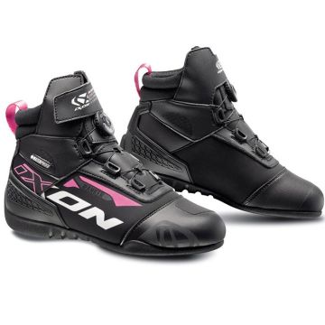 Ixon RANKER WP LADY motorcycle shoes Black White Fuchsia