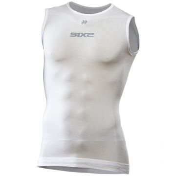 SIXS Sleeveless SML BT White carbon