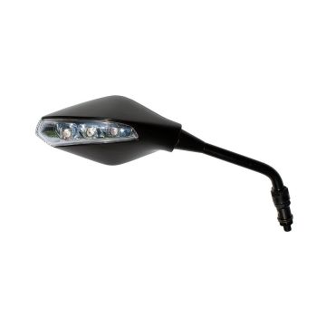 FAR 7457 Left rear view mirror approved with led Black 