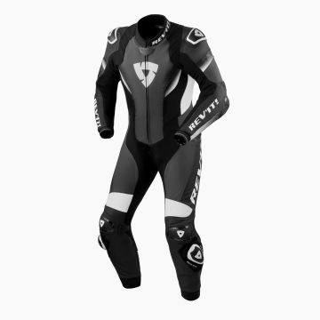 Full leather motorcycle suit Rev'it Control Black White