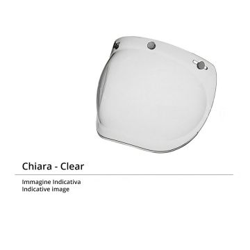 Carburo clear 3-button bubble visor