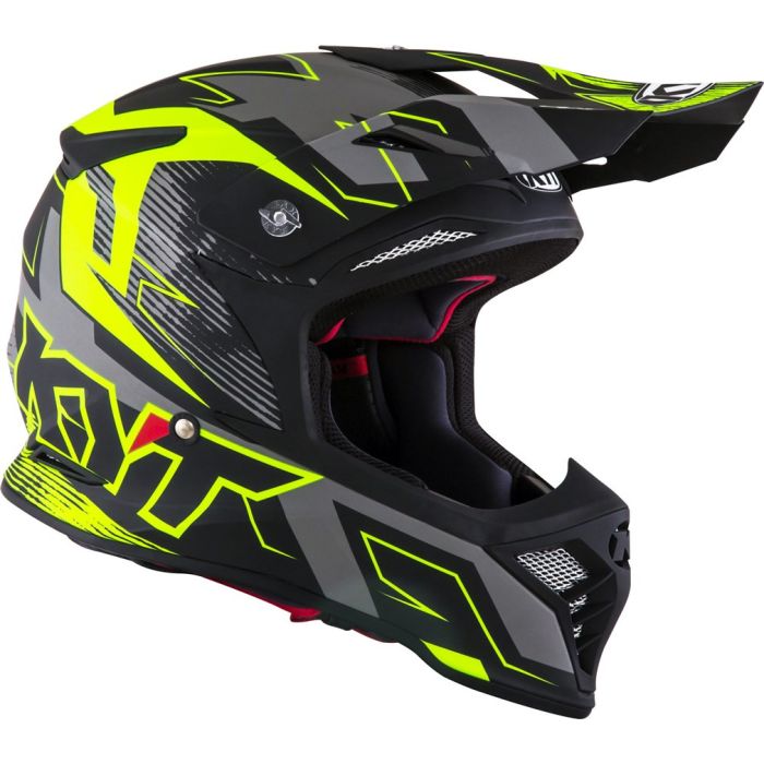 Kyt SKYHAWK DIGGER cross helmet fiber Matt Black Yellow