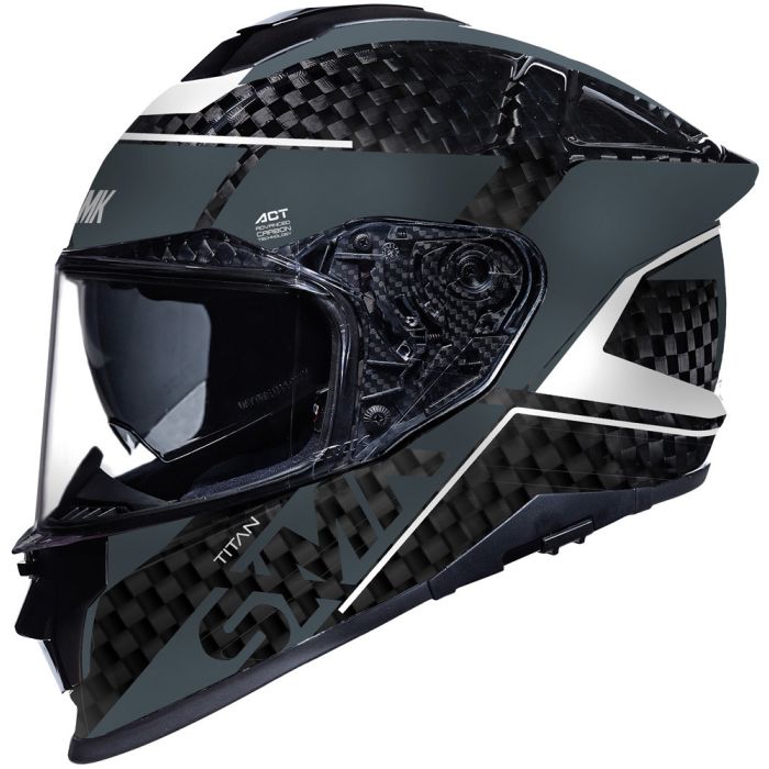 SMK TITAN NEON full face helmet fiber Black