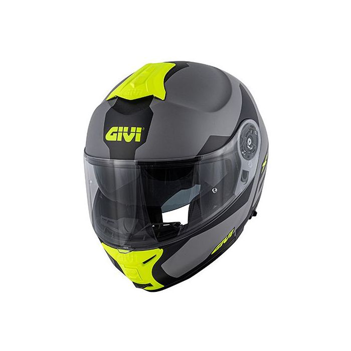 Givi X21 CHALLENGER SPIRIT modular helmet Matt Grey Black Yellow