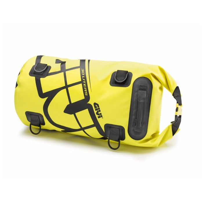 Borsa rullo da sella Givi EA114 WATERPROOF Verde Giallo Fluo