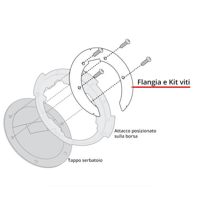 Flange for tank bags Givi BF02