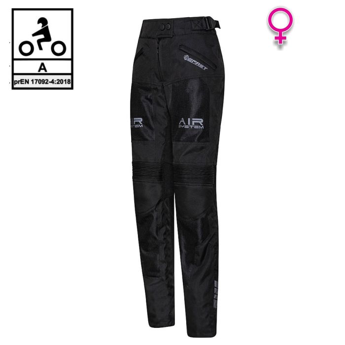 Pantaloni moto donna estivi Befast FREEZE PANT Lady Nero