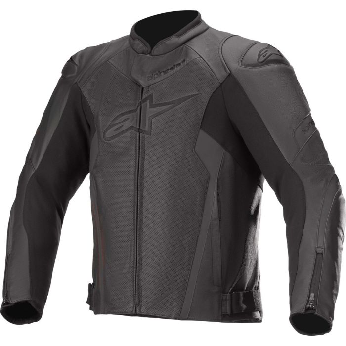 Alpinestars FASTER V2 AIRFLOW leather summer jacket Black Black