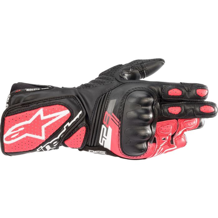 Alpinestars STELLA SP-8 V3 woman leather gloves Black White Diva Pink