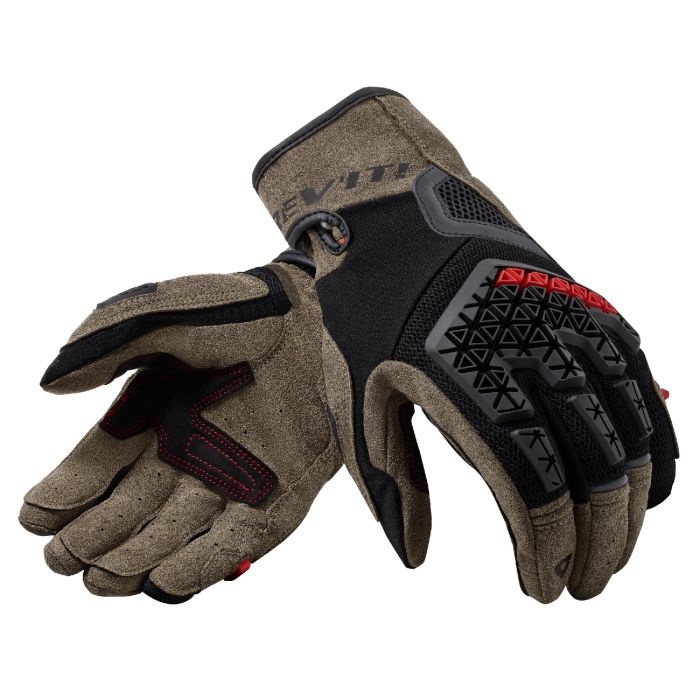 Rev'it Mangrove Summer Motorcycle Gloves Sand Black