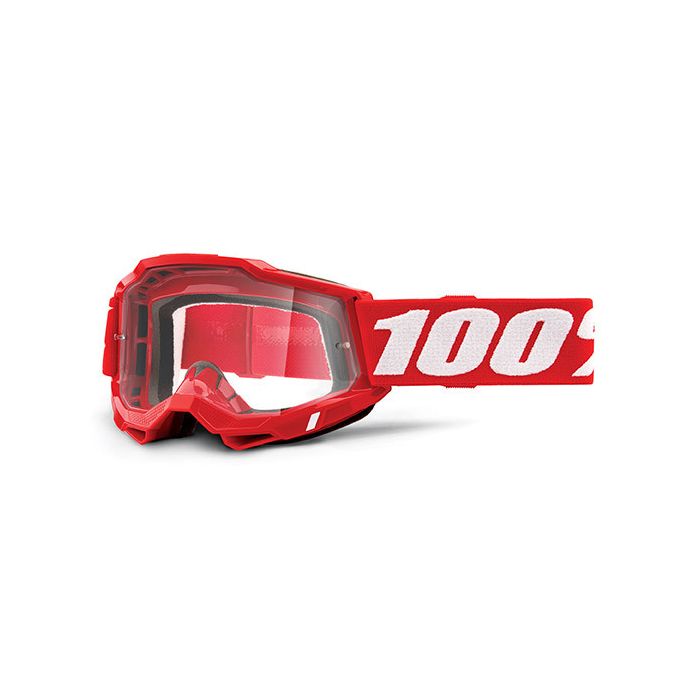 100% Accuri 2 otg red cross goggle clear lens